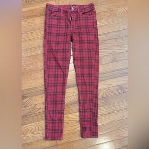 American Eagle Hi Rise Jegging Stretch Size 6 Plaid